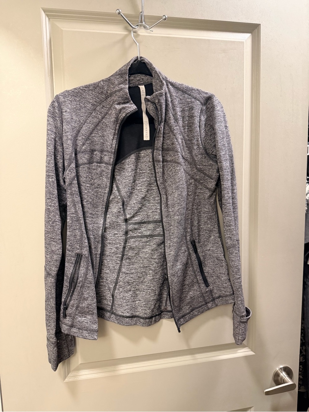 Lulu lemon Heather Gray Zip-Up Athletic Jacket